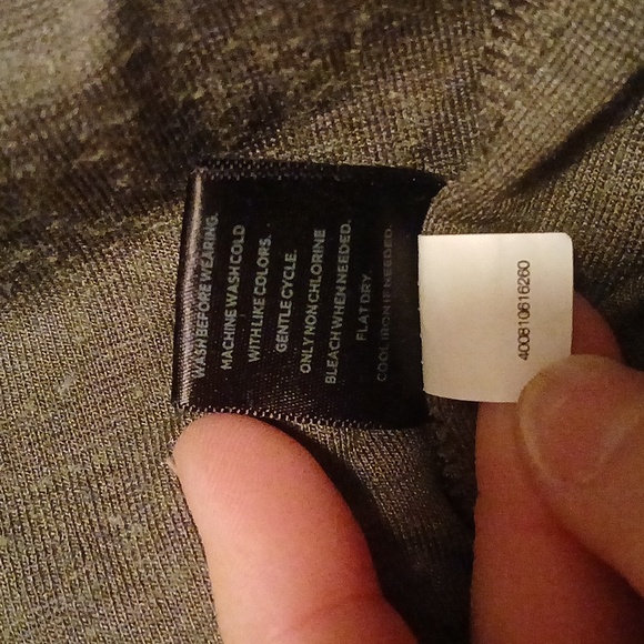 Simply Vera Vera Wang Short Sleeve Top in Olive Green Size M - Picture 10 of 10